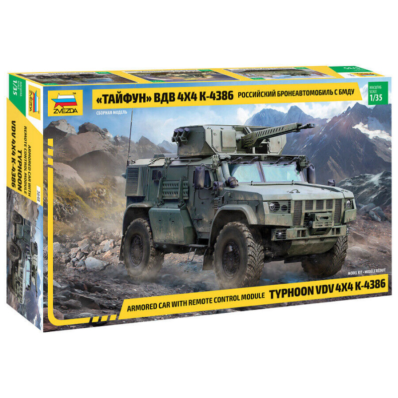 1:35 Zvezda 3648 - Krievu bruņumašīna Typhoon VDV 4x4 K-4386