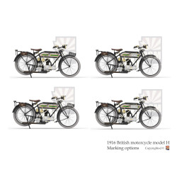 1:35 Copper State Models B35-001 - British Motorcycle Tr.Model H. 3d printed parts with decal.