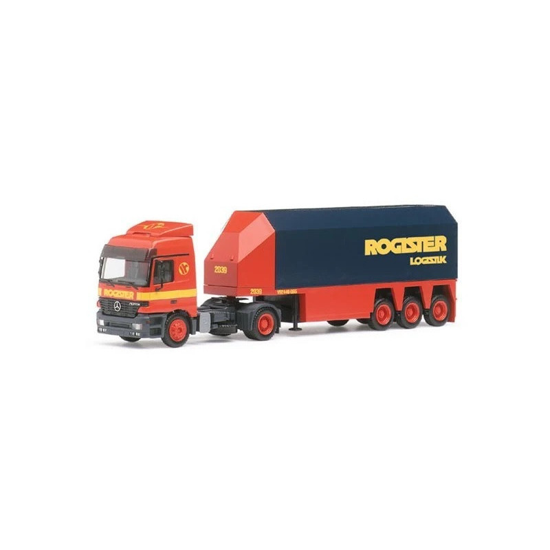 1:87 Herpa - Mercedes-Benz Actros MP1 Interior loader glass semitrailer tractor „Rogister Logistik“