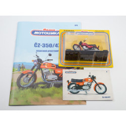 1:24 CZ-350/472 мотоцикл с журналом №8, Modimio Collections