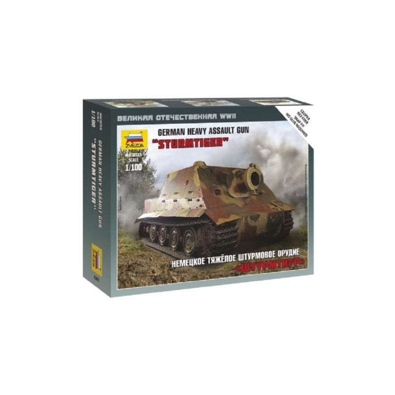 1:100 Zvezda 6205 Vācu smagais triecienlielgabals 'Sturmtiger'