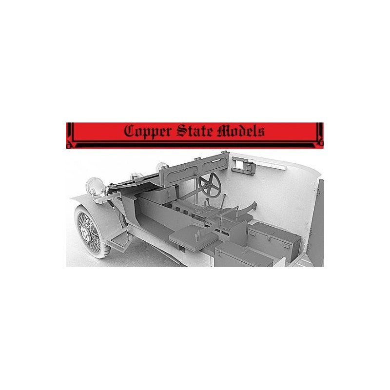 1:35 Copper State Models A35-012 - Lanchester Armoured Car interior. 3d printed parts.