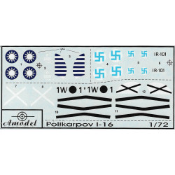 1:72 Amodel 72123 - И-16 / I-16 тype 5/6 USSR, Chinese, Finland, Spanish Air Forces