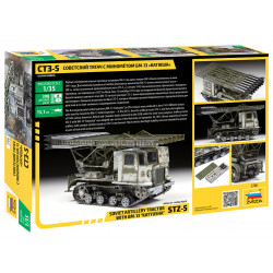 1:35 Zvezda 3700 - STZ-5 padomju artilērijas traktors ar BM-13 Katjuša