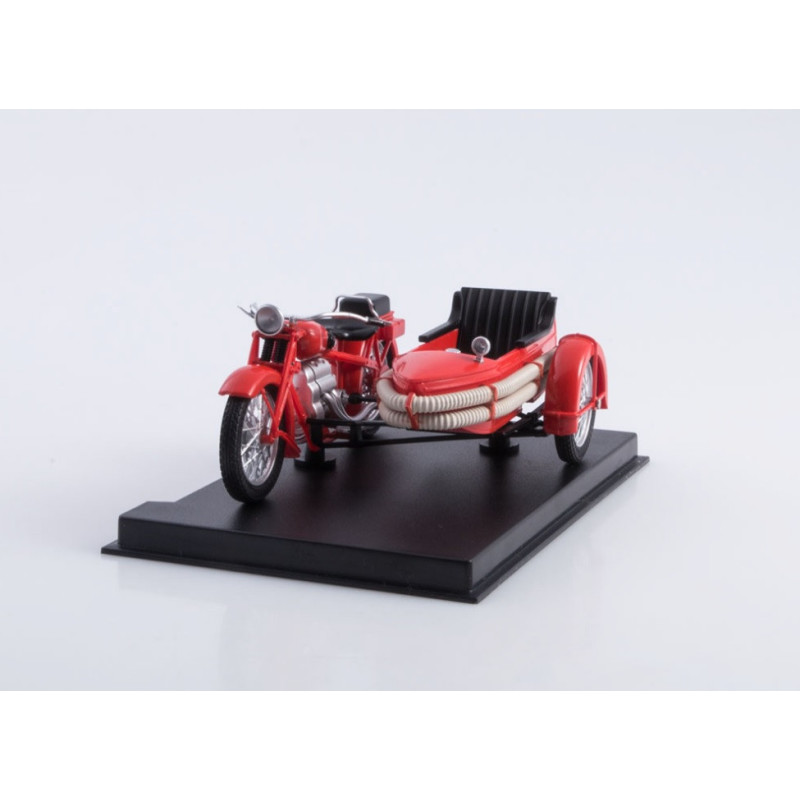 1:24 Л-600 Пожарный мотоцикл с коляской и журналом №3, спецвыпуск, Modimio Collections
