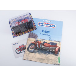 1:24 Л-600 Пожарный мотоцикл с коляской и журналом №3, спецвыпуск, Modimio Collections