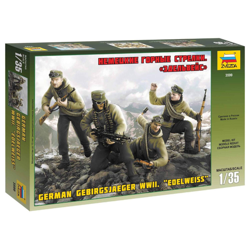 1:35 Zvezda 3599  Немецкие стрелки "Эдельвейс"