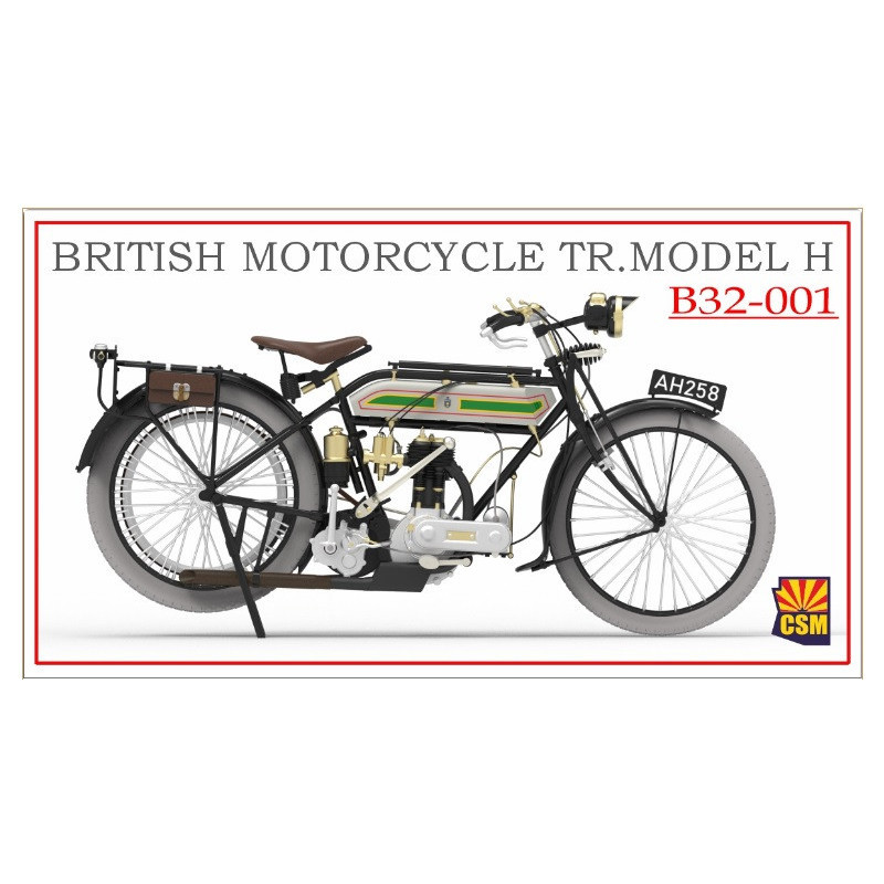 1:32 Copper State Models B32-001 - British Motorcycle Tr.Model H. 3d printed parts with decal.