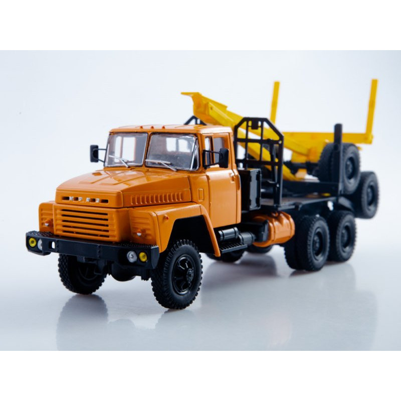 1:43 Legendarnie Gruzoviki - KrAZ-6437 kokvedējs ar piekabi GKB 9871