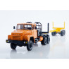 1:43 Legendarnie Gruzoviki - KrAZ-6437 kokvedējs ar piekabi GKB 9871