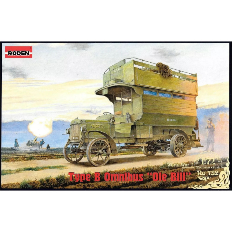 1:72 Roden 732 - WWI Type B Omnibus "Ole Bill"