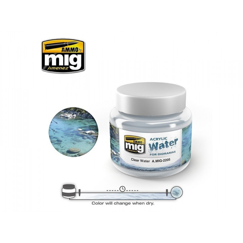 Ammo Mig AMIG2205 - Akrila ūdens PACIFIC WATERS, 250ml.