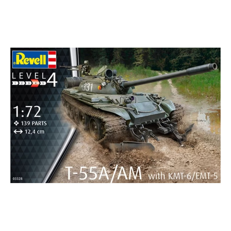 1:72 Revell 03328 - T-55A/AM with KMT-6/EMT-5