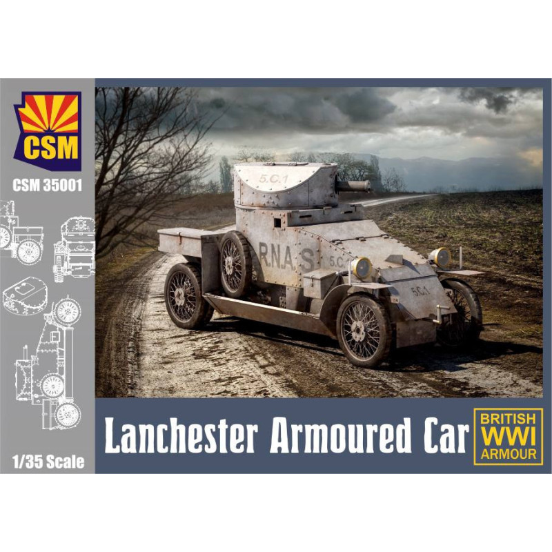 1:35 Copper State Models 35001 Lanchester Armoured Car WW I