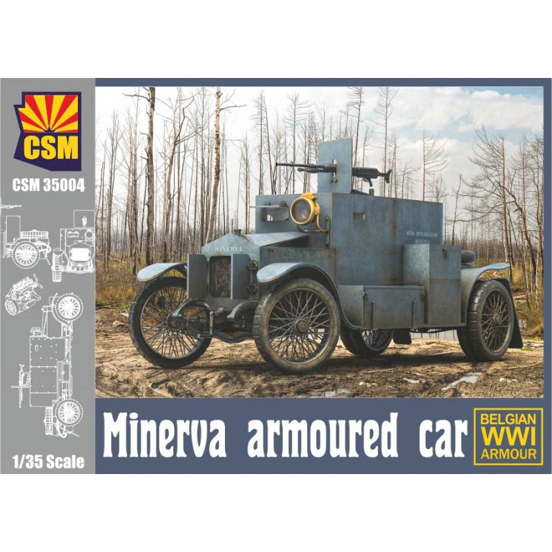 1:35 Copper State Models 35004 Minerva Armoured car WW I