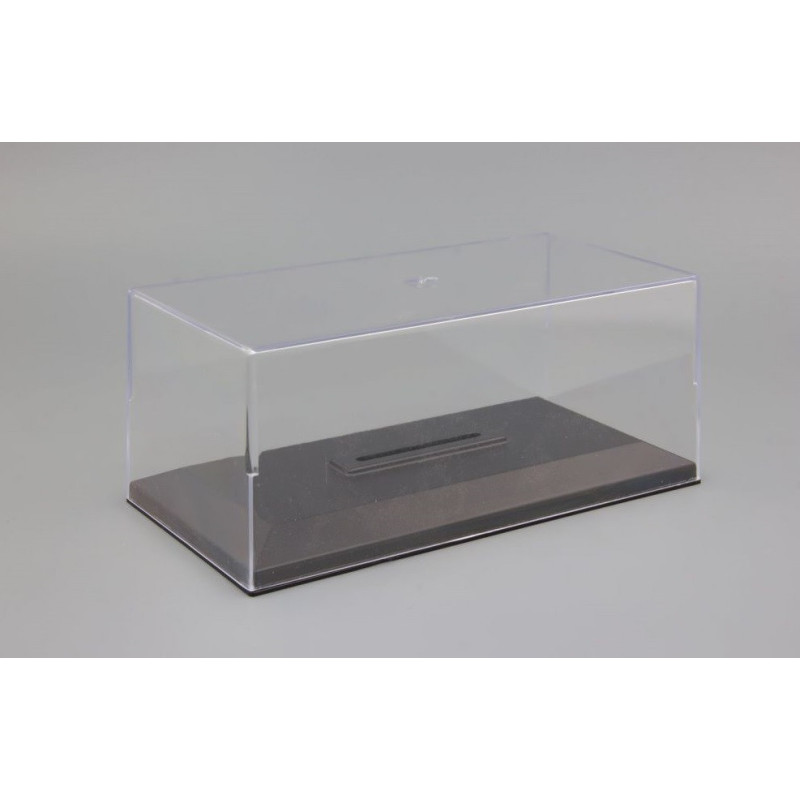 1:43 Caurspīdīga vitrīna modeļiem ar statīvu (14,5x7,5x6cm) mērogā 1:43