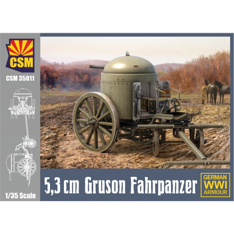1:35 Copper State Models 35011 - 5,3cm Gruson Fahrpanzer