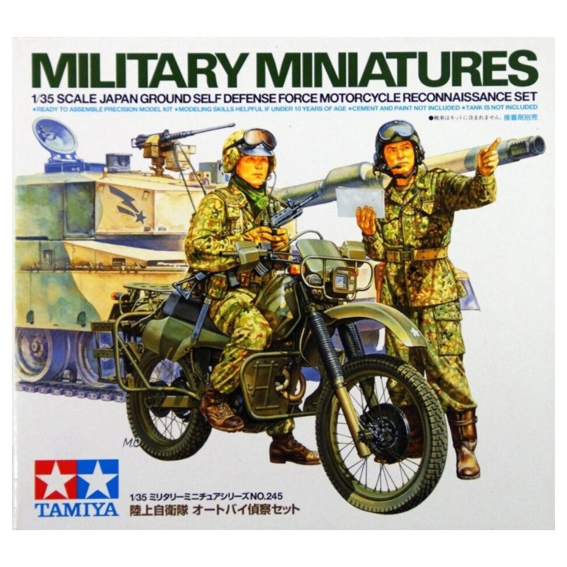 1:35 Tamiya 35245 - Современные японские мотоциклист и командир танка