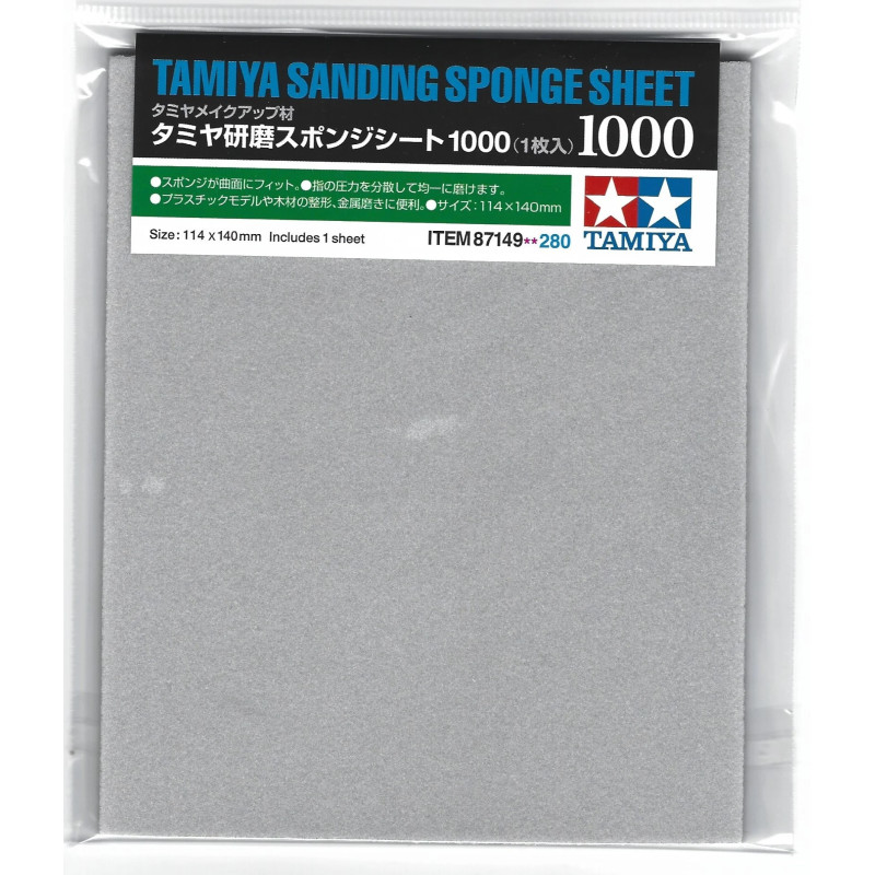 Tamiya 87149 - Slīpēšanas sūklis 1000 - Sanding Sponge Sheet 1000