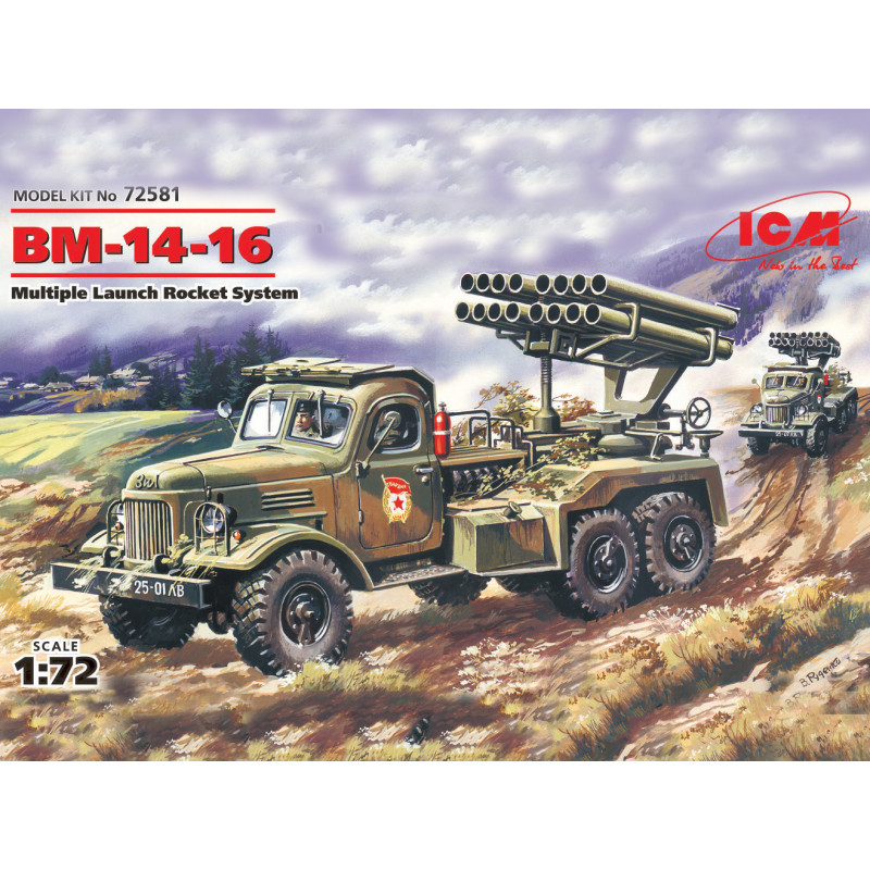 1:72 ICM 72581 - BM-14-16 Multiple Launch Rocket System on ZiL-157 base