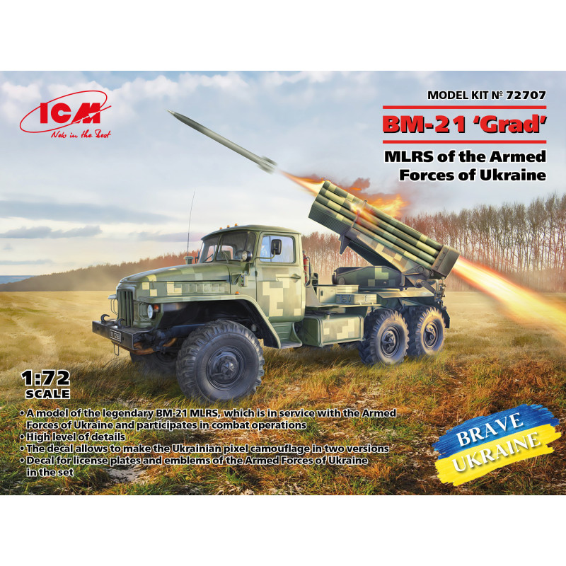 1:72 ICM 72707 - БМ-21 «Град» / BM-21 'Grad' MLRS of the Armed Forces of Ukraine