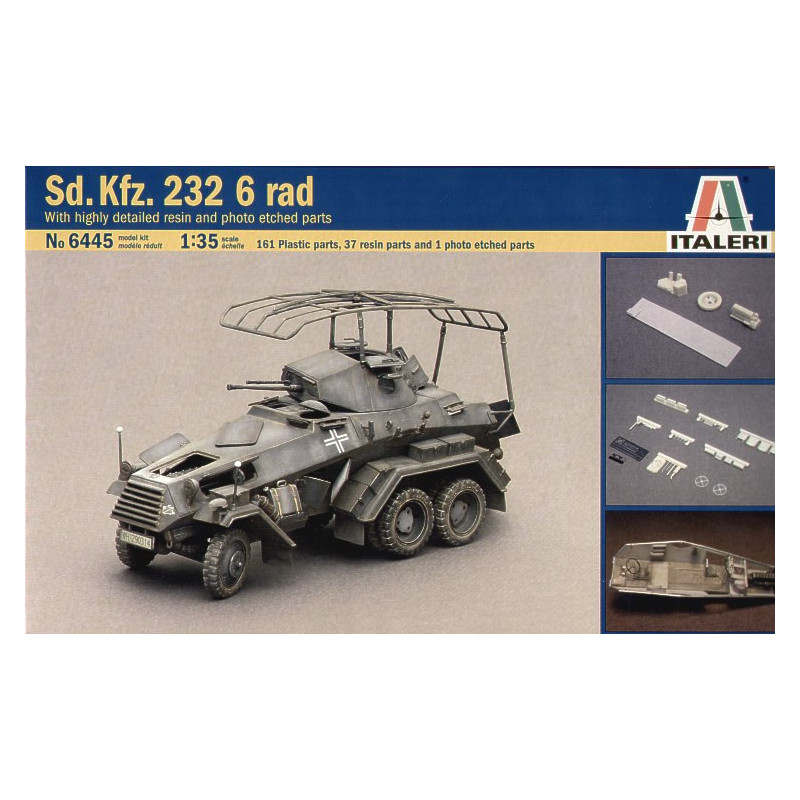 1:35 Italeri 6445 - Sd.Kfz.232 6 Rad with resin parts & photo-etched parts