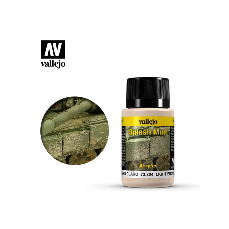 Vallejo Weathering Effects 73.804 - Gaiši brūnas dubļu šļakatas, 40 ml.