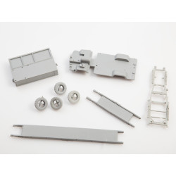 1:43 AVD Models 1544 - УАЗ-451Д Транспортер багажа для аэропортов АТ-6, сборная модель / Airport luggage transporter, model kit