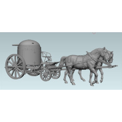 1:35 Copper State Models F35-047 - A pair of horses for Fahrpanzer, Resin + 3d printed parts