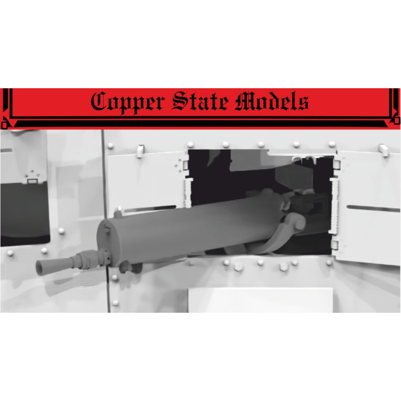 1:35 Copper State Models A35-013 - MG08 with cradle mount, 3d printed parts.
