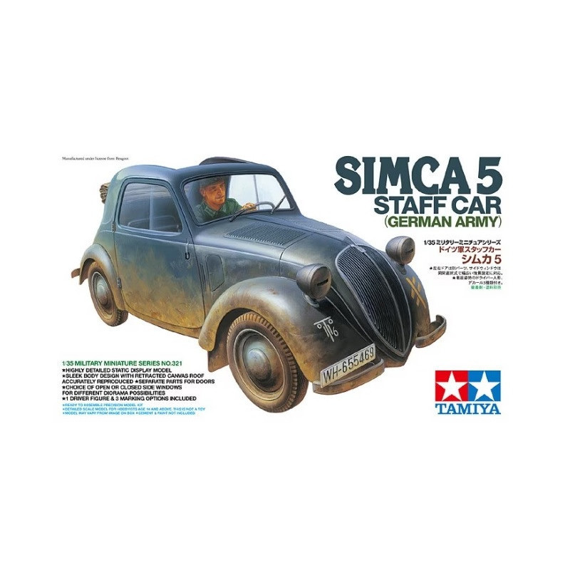 1:35 Tamiya 35321 - Simca 5 Staff Car German Army with 1 Figure