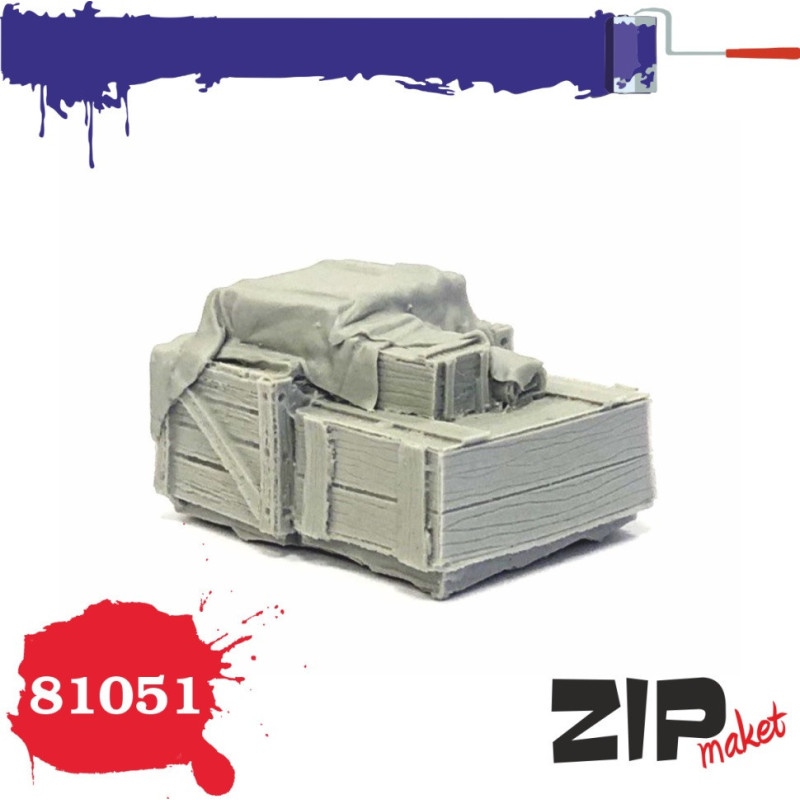 1:35 ZIP-Maket 81051 - Малые деревянные ящики (накрытые), Литьевой пластик