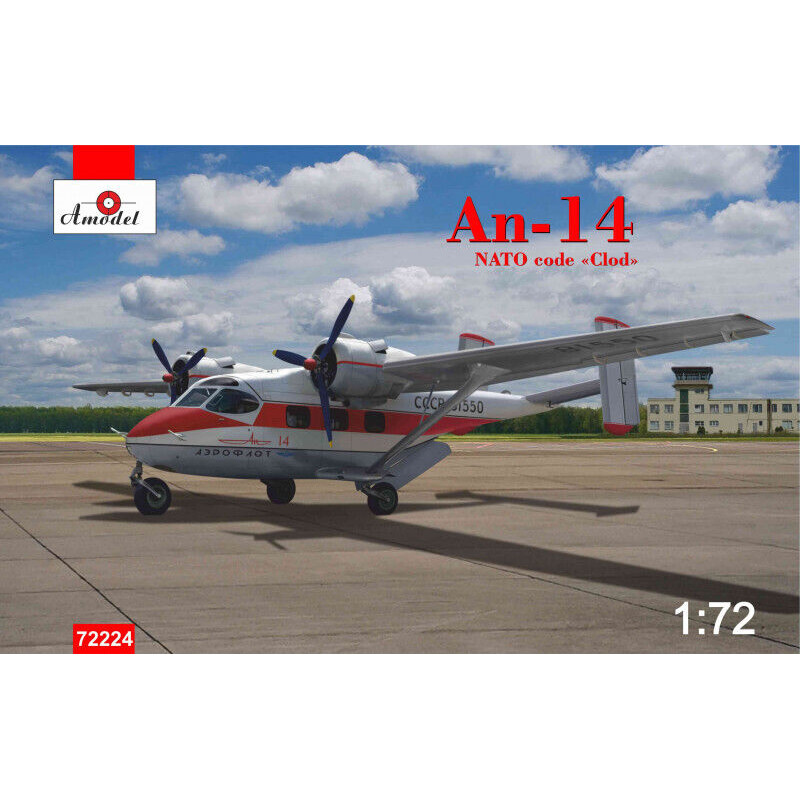 1:72 Amodel 72224 - Antonov An-14 Aeroflot Red