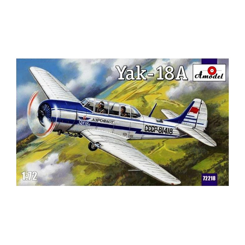 1:72 Amodel 72218 - Yakovlev Yak-18 Soviet Primary Trainer Aircraft