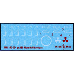 1:350 Mikro Mir 350-034 - Soviet Nuclear-powered Submarine Project 685 Plavnik/Mike-class