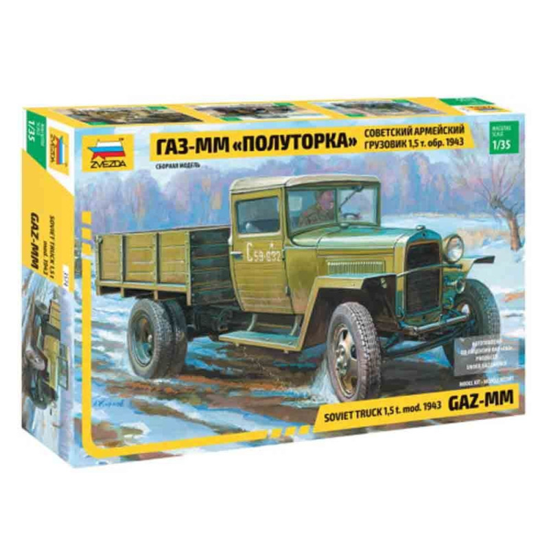 1:35 Zvezda 3574 - ГАЗ-ММ / GAZ-MM Soviet Truck WW II, 2-axle