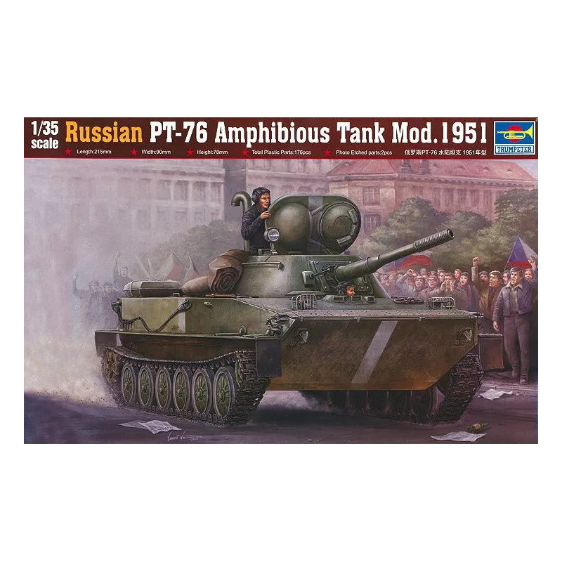 1:35 Trumpeter 00379 - ПТ-76 / PT-76 Russian Light Amphibious Tank