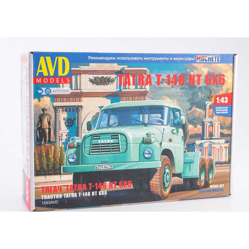 1:43 AVD Models 1593 - Седельный тягач Tatra-148 NT 6x6, сборная модель