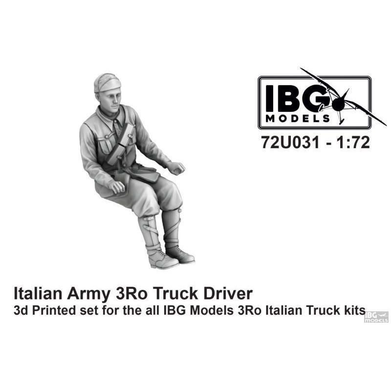 1:72 IBG Models 72U031 - Italian Army 3Ro Truck Driver - 3D Printed Set for all IBG Kits