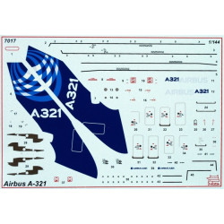 1:144 Zvezda 7017 Airbus A-321Civil Airliner