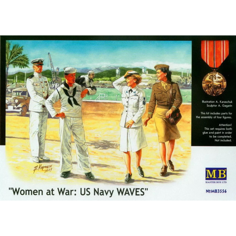 1:35 Master Box 3556 - Women at War series : U.S.Navy Waves (4 figures)