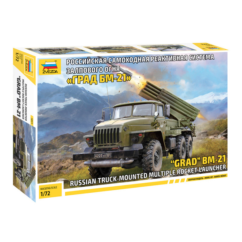 1:72 Zvezda 5051 - BM-21 " Grad " Russian Truck-Mounted Multiple Rocket Launcher