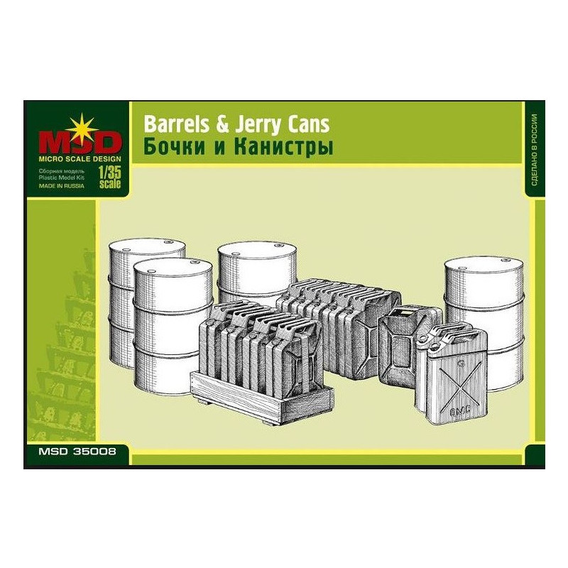 1:35 MSD 35008 - Бочки и канистры союзников / Allied Barrels & Jerry Cans