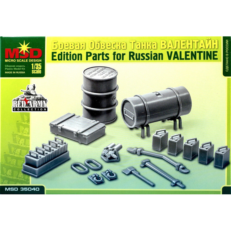 1:35 MSD 35040 - Kaujas aprīkojums Valentīna tankam