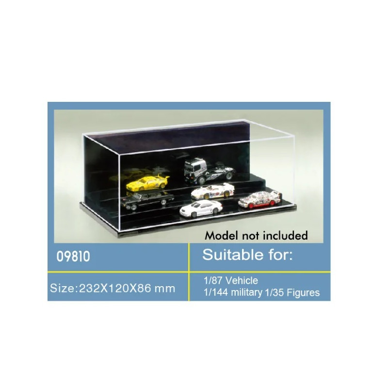 1:144 / 1:72 / 1:87 Trumpeter - Display Case / Clear Box (L/W/H in mm)  232x120x86