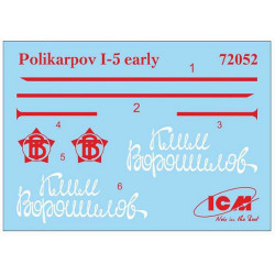 1:72 ICM 72052 - И-5 / Polikarpov I-5 (early) WW II Soviet Fighter