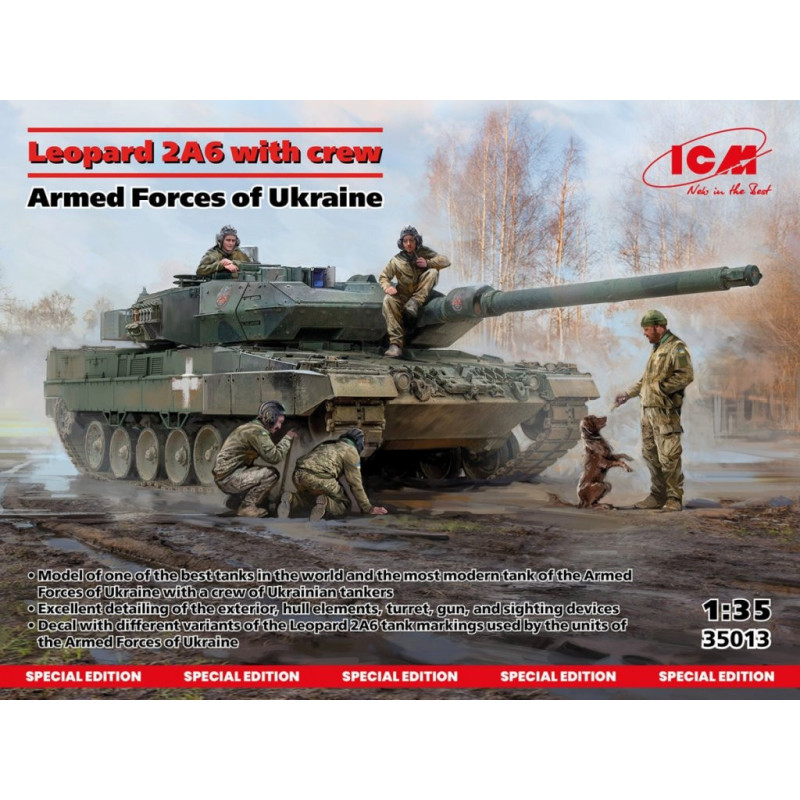 1:35 ICM 35013 - Leopard 2A6 of the Armed Forces of Ukraine with crew