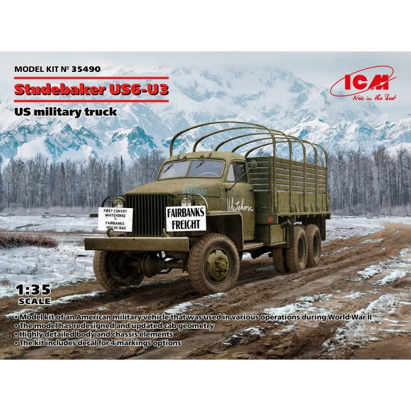 1:35 ICM 35490 - Studebaker US6-U3, US military truck