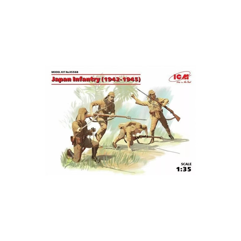 1:35 ICM 35568 - Японская пехота 1942-1945 гг. (4 фигуры)
