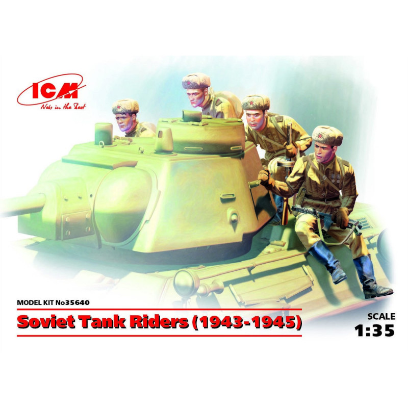 1:35 ICM 35640 - Советский танковый десант 1943-1945 гг. (4 фигуры)